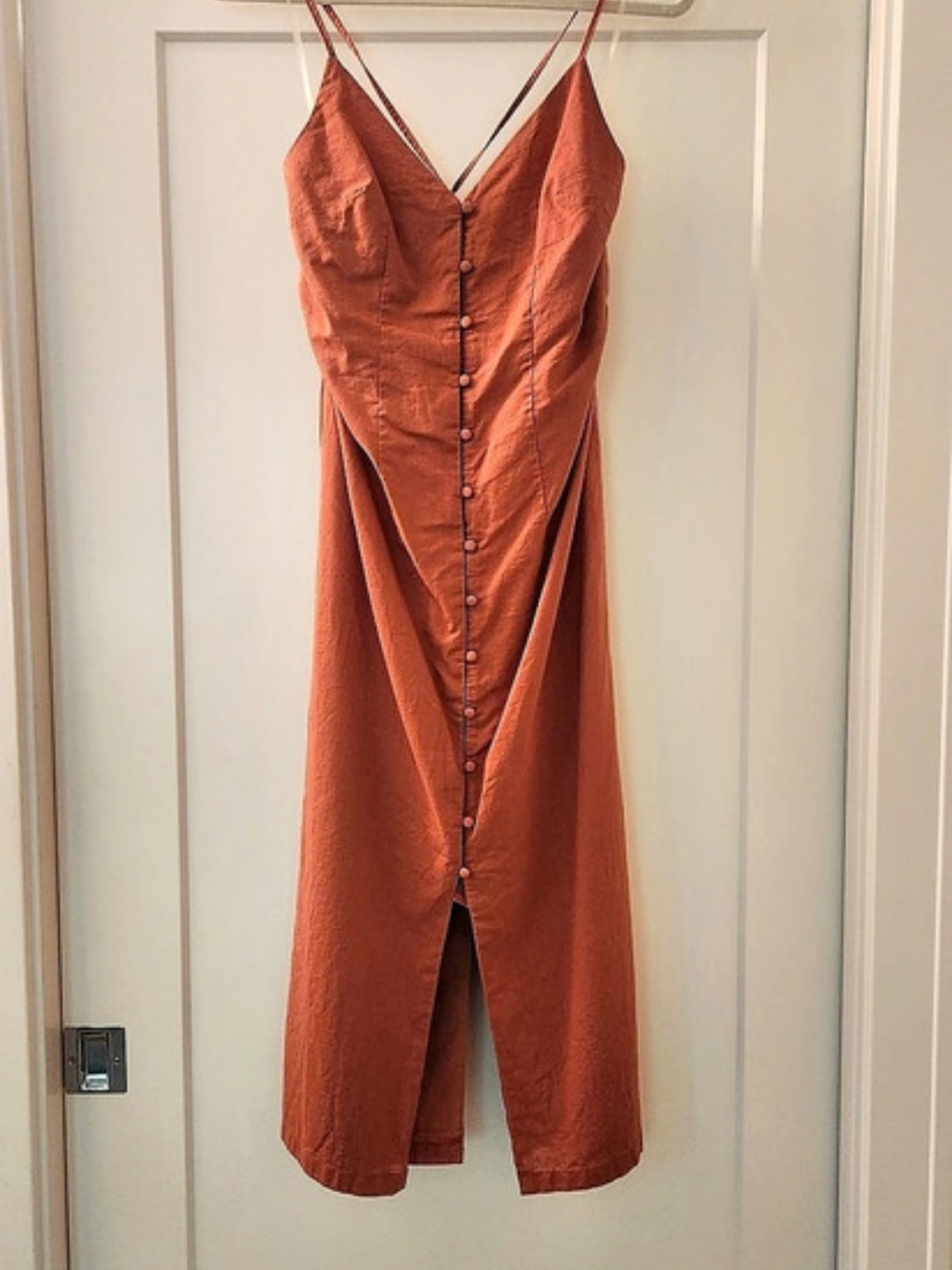 American Eagle Rust Button-up Midi Dress Size XS